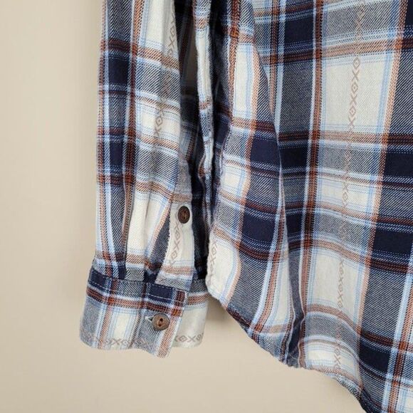 Ariat Size M Real Billie Jean Plaid Long Sleeve Button Up Shirt Blue White - Picture 9 of 12